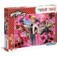 Clementoni 23712 - Supercolor Puzzle - Miraculous Ladybug (104 Teile)