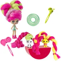 Spin Master Candylocks Kiwi Kimmi Haarspielpuppe und 2 Tiere, 4 Jahr(e), Mehrfarbig