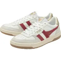 Gola Damen Halbschuhe Schnürer Hawk CLB336WR aus Naturleder in Weiß