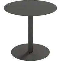 Meet by Paperflow Outdoor-Tisch Cross, rund, Tellerfuß, Ø 800 x H 750 mm, schwarz/mattschwarz