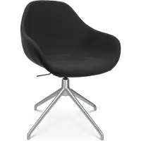 Topstar Konferenzsessel Sitness Life 2.0, dreh-/sitzhöhenverstellbar, Armlehnen, B 450 x T 390 x H 440-470 mm, 4-Fußgestell, Alu matt & Stoff, schwarz