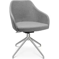 Topstar Konferenzsessel Sitness Life 2.1, dreh-/sitzhöhenverstellbar, Armlehnen, B 350-480 x T 460 x H 460-490 mm, 4-Fußgestell, Alu matt & Stoff, h.grau