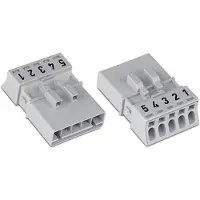 Wago 890-295/080-000 Stecker ohne Zugentlastungsgehäuse 5-polig pink
