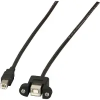Efbe-Schott EFB Elektronik K5293SW.1,8V2, 1,8 m, USB B, USB B, USB 2.0, 0,48 Gbit/s, Schwarz