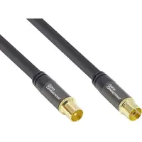 GOOD CONNECTIONS Antennenkabel SmartFLEX, IEC/Koax Stecker an Buchse, vergoldet, vierfach geschirmt, Schirmmass 120dB