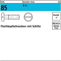 Hörger & Geßler Flachkopfschraube DIN 85/ISO 1580 Schlitz M 5 x 50 A 4