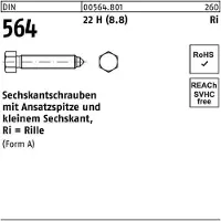 Hörger & Geßler Sechskantschraube DIN 564 m.Ansatzspitze AM 8 x 25 22 H (8.8)