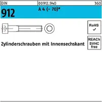 F. REYHER Nchfg. GmbH & Co. KG Zylinderschraube DIN 912 m.Innensechskant M 6 x 90 A 4 (- 70)