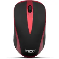 Inca IWM-221RSK, Optisch, RF Wireless, 1600 DPI, Schwarz, Rot