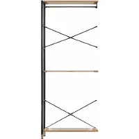 Möbilia Regal aus Akazie mit Erweiterungsregal 82,5x210 cm