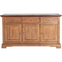SIT Möbel Sideboard | 3 Schubladen, 3 Türen | Teakholz natur | B 148 x T 44 x H 83,5 cm | 06203-34 | Serie SEADRIFT
