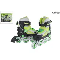 Coppens Inlineskates grün schwarz verstellbar, Größe 29-32