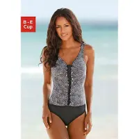 LASCANA Badeanzug , Damen, Gr. 38, Cup C, braun (braun, bedruckt), Polyamid, bedruckt, Badeanzüge Badeanzug, mit trendigem Animalprint und Shaping-Effekt