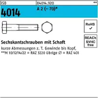Reyher Sechskantschraube ISO 4014 m.Schaft M 14 x 65 A 2 (- 70)