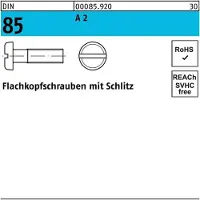 Hörger & Geßler Flachkopfschraube DIN 85/ISO 1580 Schlitz M 6 x 45 A 2