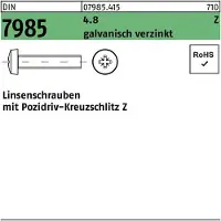 FAST-X Linsenschraube DIN 7985 m.Kreuzschlitz-PZ M 3 x 35 -Z 4.8 galvanisch verzinkt
