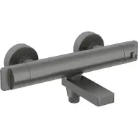 Deante Wannenarmatur, thermostatisch Zweigriff, Titanium