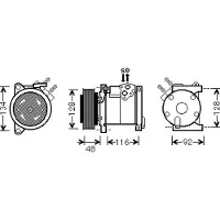 VAN WEZEL Kompressor, Klimaanlage *** IR PLUS *** 0700K102