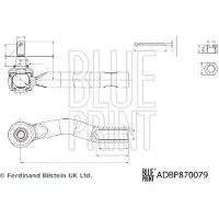 Blue Print Spurstangenkopf Spurstange für TOYOTA Corolla XII Kombi (E210) Vorne Rechts ADBP870079