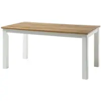 Furn.Design Esstisch "Hemsby" in weiß Pinie und Eiche Wotan Landhaus Küchentisch 158 x 88 cm