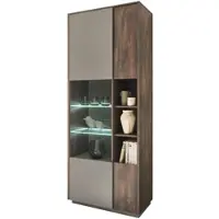 Furn.Design VITRINE Piano in Eiche und grau 80 x 200 cm