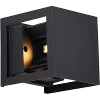 QAZQA Moderne Wandleuchte Schwarz inkl. LED IP44 - Edwin Quadro