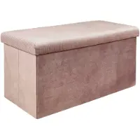 Home Deco Factory koffer bank faltbar Samt cotele giulia rosa