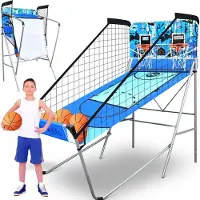 OEM Basketball-Automat- Zware, Vouwbare, Doppel-Türmchen mit Elektronischem Scorebrett- Spielzeituhr