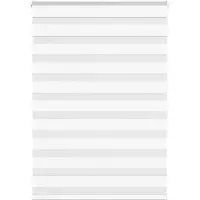 vidaXL Doppelrollo Weiß 115x150 cm Stoffbreite 110,9 cm Polyester