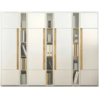 Furn.Design Aktenschrank Set 7-teilig weiß matt, Eiche 260 cm, Kombination mit 35 Fächern | Gr.: onesize