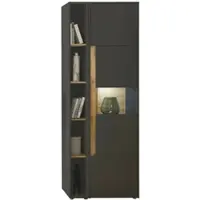 Furn.Design Aktenschrank Set 2-teilig Grau, Eiche Wotan, Kombination mit 5 Ordnerhöhen | Gr.: onesize