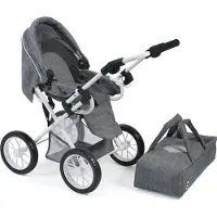 Bayer Kombi-Puppenwagen "Leni Jeans Grey"