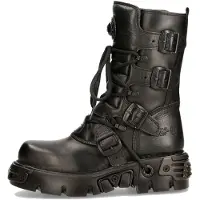 New rock Schnürstiefel M-373-S18 Schwarz