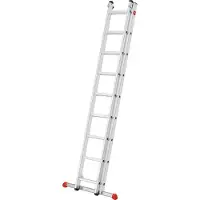Hailo S80 ProfiStep duo, Aluminium-Schiebeleiter 2-teilig, 2x9 Sprossen