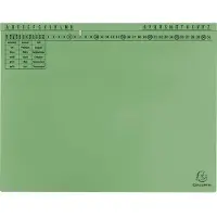 Exacompta Hängehefter , für Links- & Rechtsheftung, gefalzt, Dehnfalte, Organisationsdruck, Blauer Engel, Recycling-Karton, grün, 25 Stück