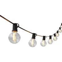 Calex Lichterkette 30 Meter, LED-Lichtergirlande mit 50 Lampen, Warmweißes Licht, Gartenbeleuchtung, Stimmungsbeleuchtung, Wasserdicht IP54, 500 Lumen Helles Licht