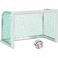 Sport-Thieme Mini-Fußballtor "Professional Kompakt", Weiß-Pulverbeschichtet, Inkl. Netz, grün (MW 4,5 cm), 1,20x0,80 m