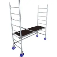 Krause Alu-Fahrgerüst ProTec, 200 kg/m², TÜV-geprüft, gebremste Rollen, L 2000 x B 700 x H 2900 mm