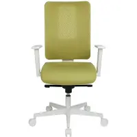 Topstar Bürostuhl Sitness Life 50, mit Armlehnen, 3D-Synchronmechanik, Muldensitz, Netzrücken, senfgrün/weiß