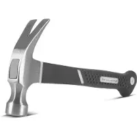 Stahlwerk Klauenhammer 570 g Zimmermannshammer aus Carbon-Stahl mit TPR Griff