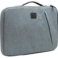 Exacompta Laptophülle Business, für Laptops 15-16'', gepolstert, Griff & Reißverschlussfach, B 410 x T 25 x H 310 mm, Post-Consumer-Polyester, grau
