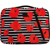 Exacompta Laptophülle Sleeve 13–14 Zoll Mohnblume, gepolstert, Eckschutz, versenkbarer Griff, Fronttasche, recycelt