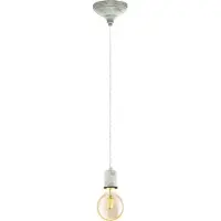 Eglo Pendelleuchte Yorth, 1 flammige Schnurpendel Hängelampe Vintage, Industrial, Hängeleuchte, Esstischlampe, Wohnzimmerlampe hängend mit E27 Fassung