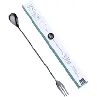 Bar Professional Barspoon Trident 30 Cm Schwarz