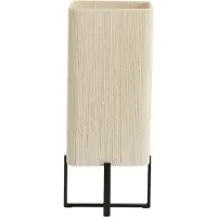 Light & Living - Tischleuchte Wyn - Creme - 21.5x21.5x50.5cm Tischlampe - Nachttischlampe, Wohnzimmer, Schlafzimmer