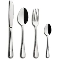Comas Besteck-Set Ingles M 24-tlg., Tafelbesteck, Edelstahl 18/10, Silberfarben, 7123