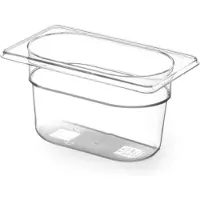 Hendi Gastronorm Behälter 1/9, 176x108x65 mm, transparent