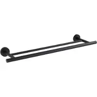 Wenko Badetuchstange Duo Bosio Edelstahl Black matt, rostfrei Wenko Matt