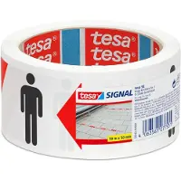 TESA Signal Tape white/red min. 1,5 m 50 m x 50 mm