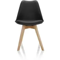 Hjh OFFICE SCANDI 4er Pack - Besucherstuhl Konferenzstuhl Schwarz